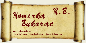Momirka Bukorac vizit kartica